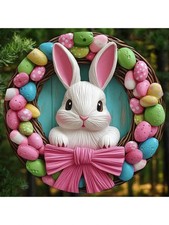Easter Bunny Wreath Door