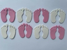 Die Cut Baby Girl Feet Toppers Embellishments Card Making Scrapbooking X16 Uk