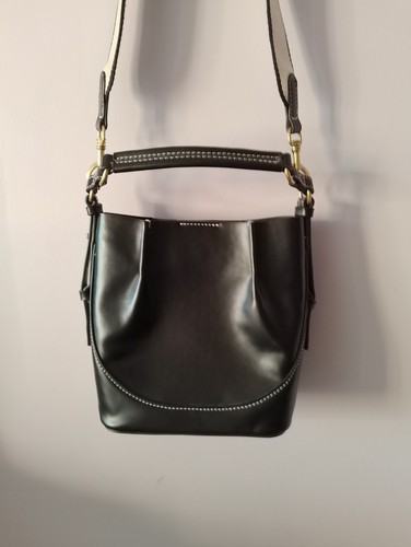 Zara black bucket carry - black,