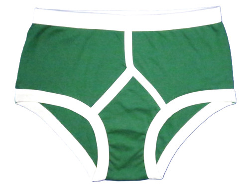 Mens green front briefs - green, y