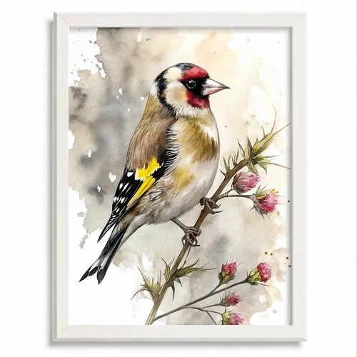 Goldfinch watercolour art - in,