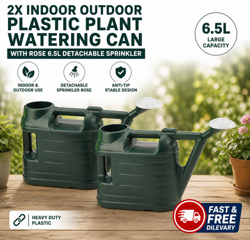 Plastic watering can - 2x, 6.5l