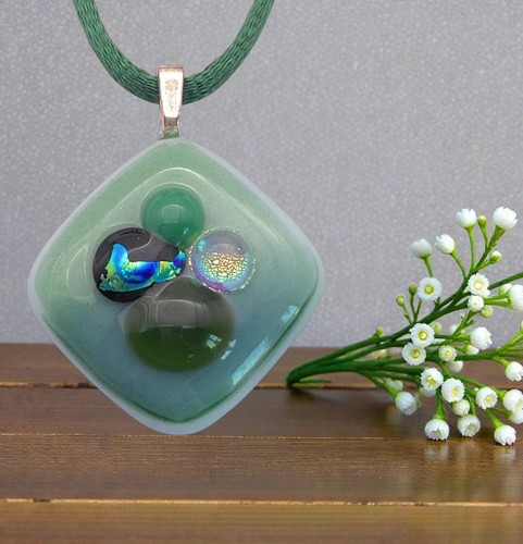 Handmade glass pendant - handmade,