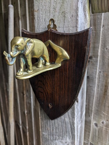 Vintage solid brass elephant - vintage,