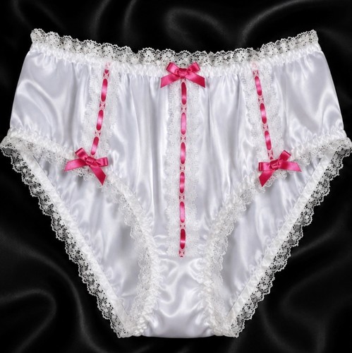 Woman white knickers silky - white,