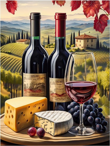 Tile mural wine themed - tile,