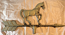 Vintage Cast Aluminum Weathervane Horse Arrow 18" Barn Farmhouse Farm