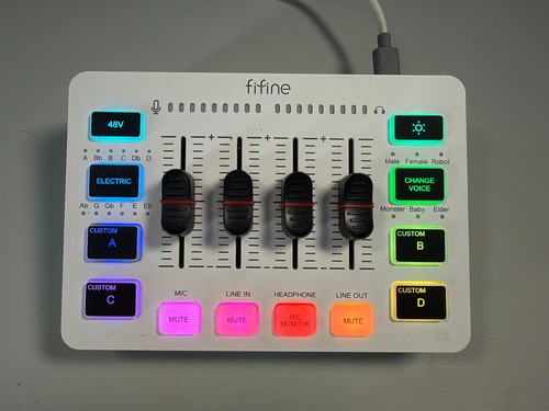 Fifine sc3w white audio - white,