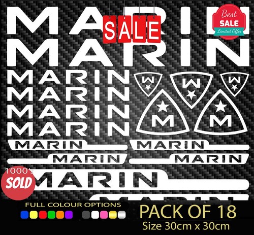 Marin bikes vinyl decal - marin,