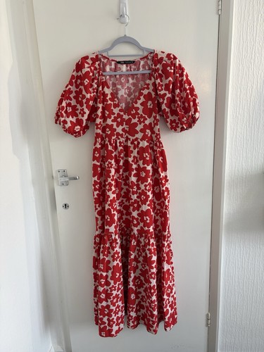 Zara red floral maxi - red, dress