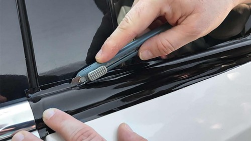 Gloss black wrap blackout band - gloss,