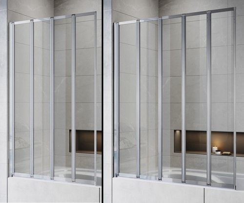 Bath shower screen chrome - shower,