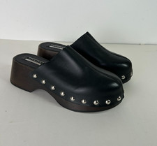 Topshop Leather Mule Clogs
