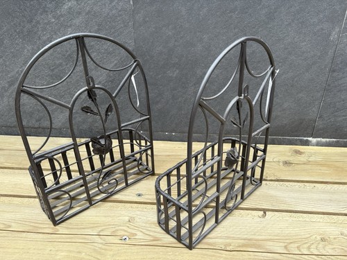 Pair metal garden wall - pair,