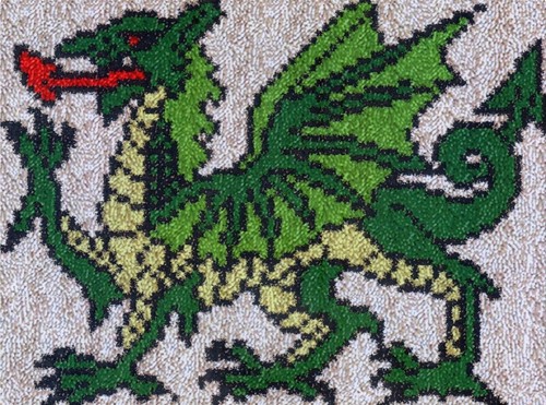 Latch hook rug kit green - hook,
