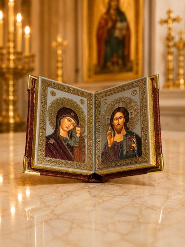 Orthodox travel icon diptych - icon,