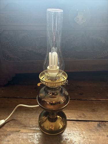 Vintage oil lamp electrified - vintage,
