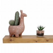 Wooden floating shelf smooth