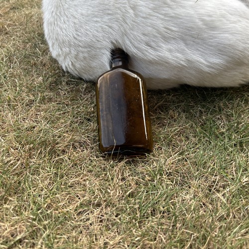 Vintage amber glass bottle - vintage,