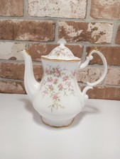 Paragon Victoriana Rose- Bone China - Coffee Pot. Holds 1 3/4 Pints. Height 8"