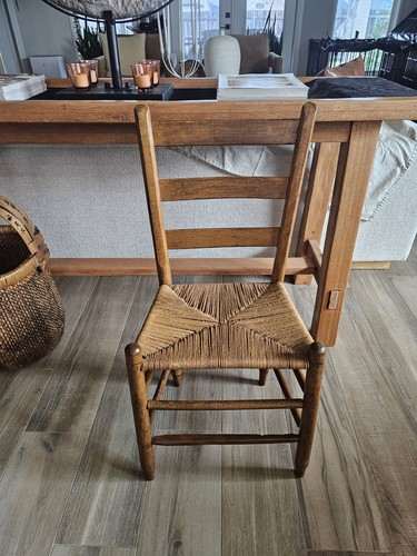 Antique rush seat - rush, chair
