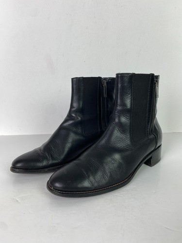 Aquatalia black leather ankle - leather,