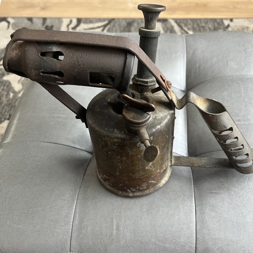 Vintage brass blow torch - vintage,