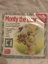 Cross Stitch Card Shop Kit Monty The Bear