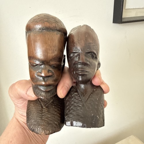 Vintage pair african wood - vintage,