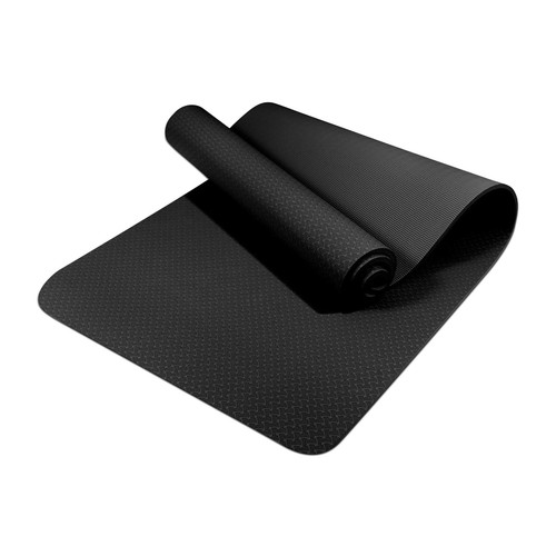 Premium black yoga - mat, 173cm