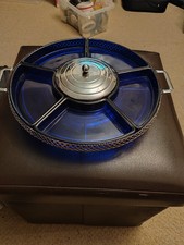 Vintage/Retro Blue Glass Lazy