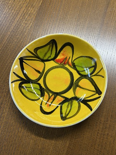 Poole pottery yellow bowl 14cm - poole,