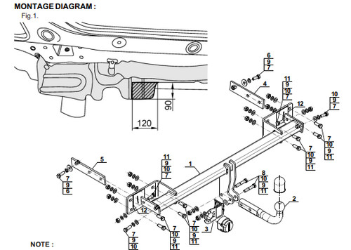 Swan neck tow bar - swan, mercedes