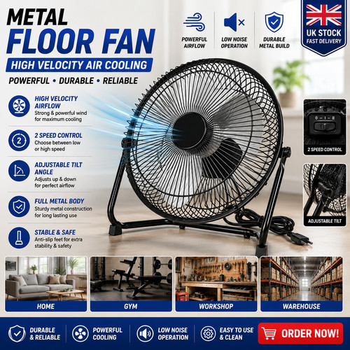 Metal floor fan high velocity - floor,