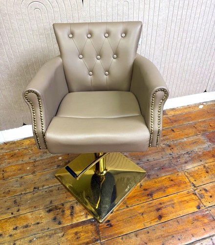 Beige tufted faux leather - beige,
