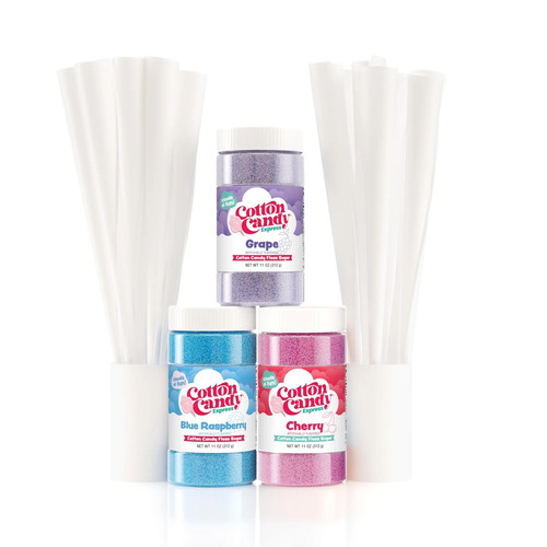 Cotton candy floss cones - candy,