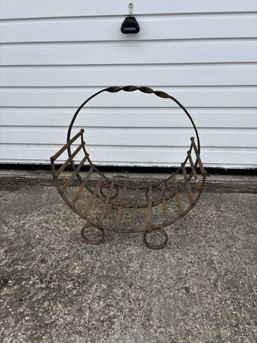 Vintage wrought iron log - wrought,