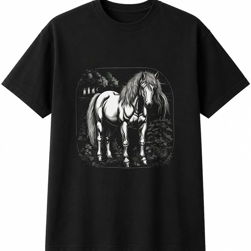 Graphic highland pony - pony, horse