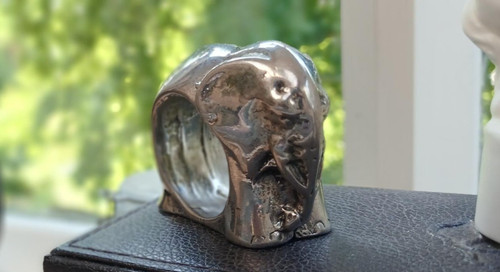 Elephant napkin serviette ring - elephant,