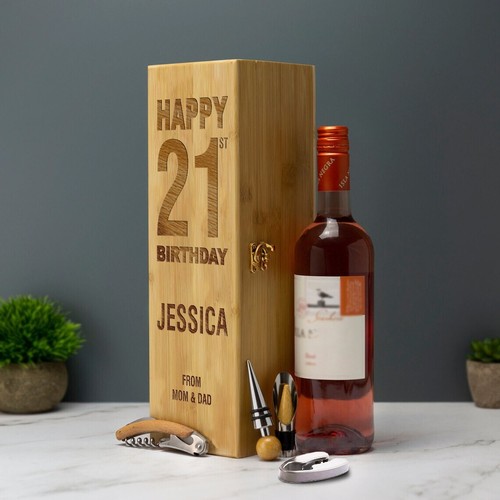 Personalised wooden wine - personalised,