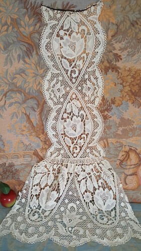 Lace antique hand worked panel - lace,