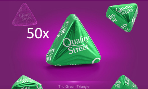 Green triangles quality - triangles,