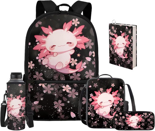 Cherry blossom axolotl school - cherry,