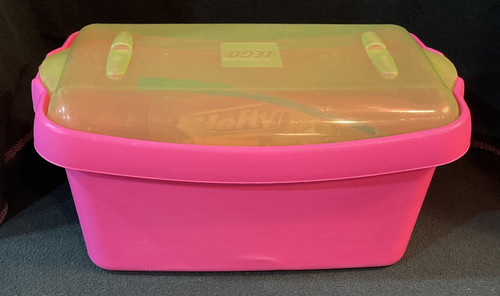Pink lego storage brick - pink,