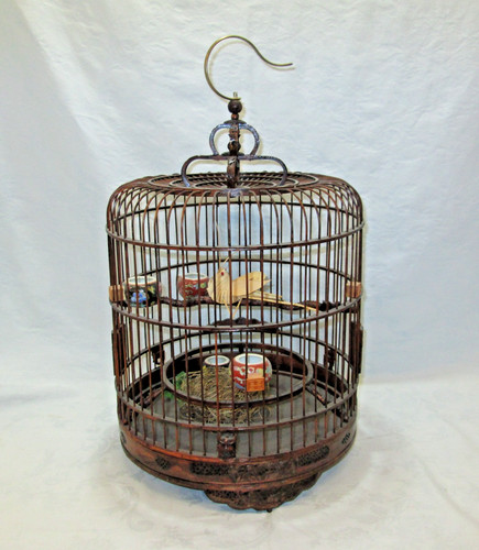 Vintage chinese bamboo - chinese, bird