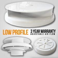 Wind Driven WHITE Van Roof Vent Rotating Truck Spinning Fan 4x4 Air Rotary