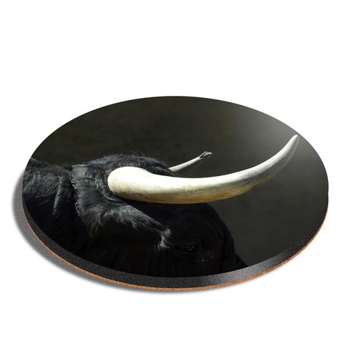 Round mdf coaster black - mdf,