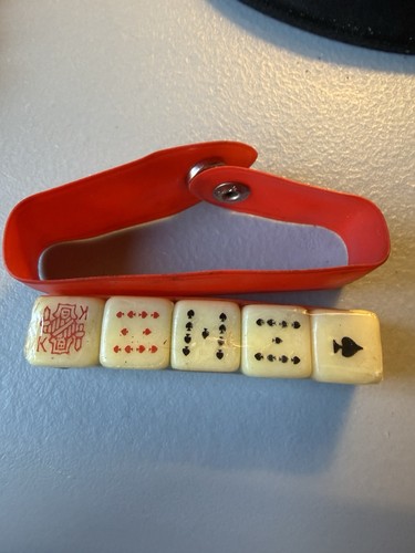 Vintage miniature poker dice - vintage,