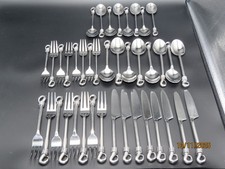 40 pc GOURMET SETTINGS *TWIST* STAINLESS FLATWARE! 8 SETTINGS 18/10
