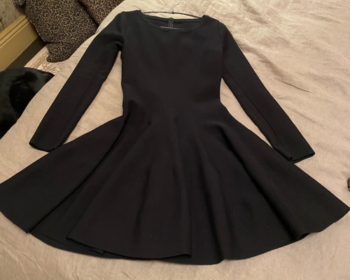 Alaia black wollen dress with